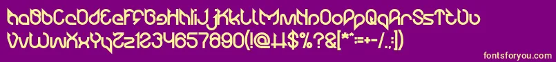 Maruciel Extra Bold Font – Yellow Fonts on Purple Background