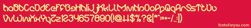 Maruciel Extra Bold Font – Yellow Fonts on Red Background