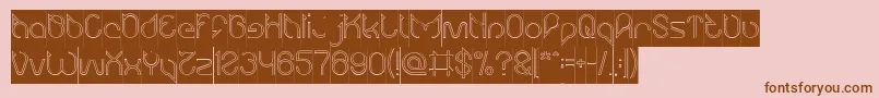 Maruciel Hollow Inverse Font – Brown Fonts on Pink Background