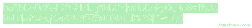 Maruciel Hollow Inverse Font – Green Fonts on White Background