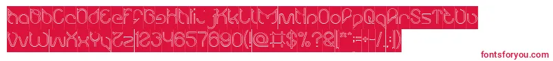 Maruciel Hollow Inverse Font – Red Fonts on White Background