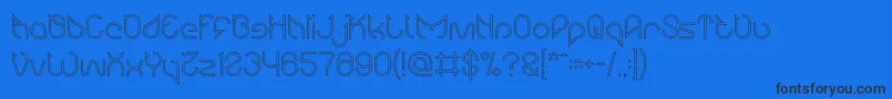 Maruciel Hollow Font – Black Fonts on Blue Background