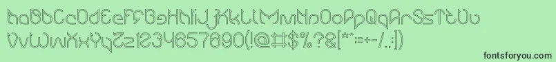 Maruciel Hollow Font – Black Fonts on Green Background