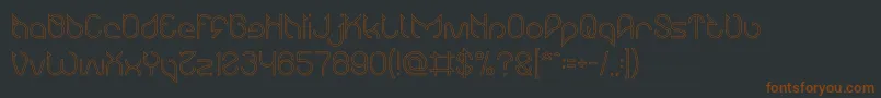 Maruciel Hollow Font – Brown Fonts on Black Background