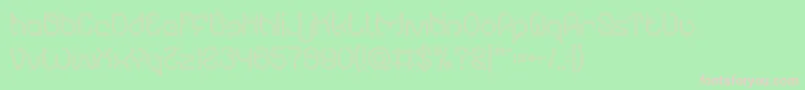 Maruciel Hollow Font – Pink Fonts on Green Background