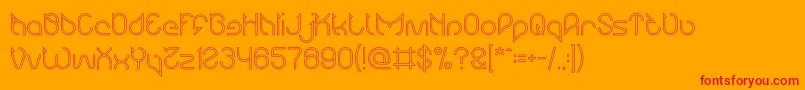 Maruciel Hollow Font – Red Fonts on Orange Background