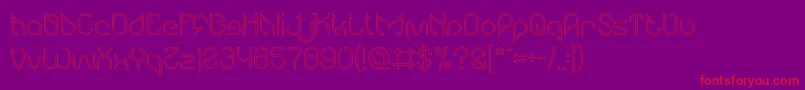 Maruciel Hollow-Schriftart – Rote Schriften auf violettem Hintergrund