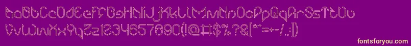 Maruciel Hollow Font – Yellow Fonts on Purple Background