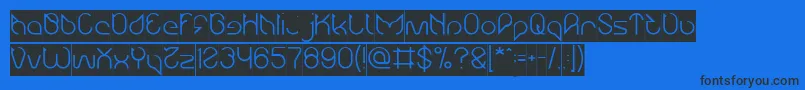 Maruciel Inverse Font – Black Fonts on Blue Background