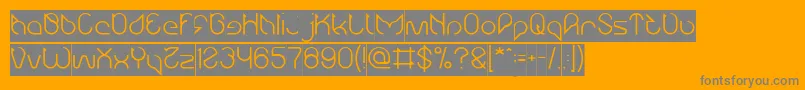 Maruciel Inverse Font – Gray Fonts on Orange Background