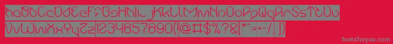 フォントMaruciel Inverse – 赤い背景に灰色の文字