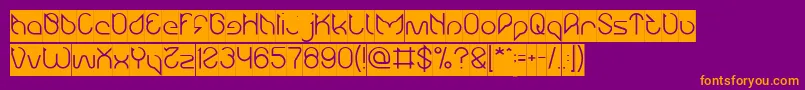 Maruciel Inverse Font – Orange Fonts on Purple Background