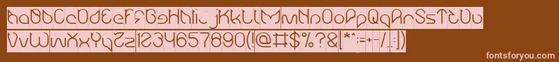 Maruciel Inverse Font – Pink Fonts on Brown Background