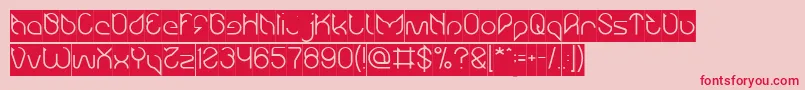 Maruciel Inverse Font – Red Fonts on Pink Background