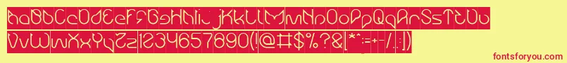 Maruciel Inverse Font – Red Fonts on Yellow Background