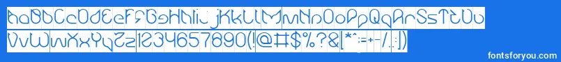 Maruciel Inverse Font – White Fonts on Blue Background