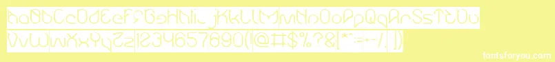 Maruciel Inverse Font – White Fonts on Yellow Background