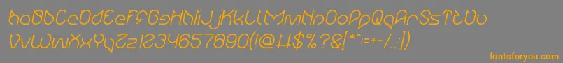 Maruciel Italic Font – Orange Fonts on Gray Background