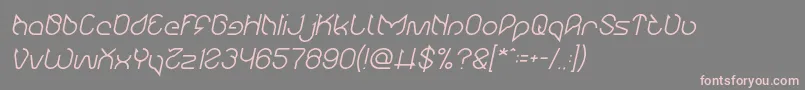 フォントMaruciel Italic – 灰色の背景にピンクのフォント