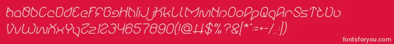 Maruciel Italic Font – Pink Fonts on Red Background