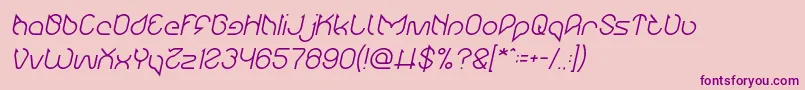 Шрифт Maruciel Italic – фиолетовые шрифты на розовом фоне