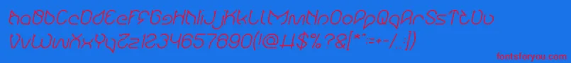 fuente Maruciel Italic – Fuentes Rojas Sobre Fondo Azul