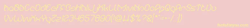 Maruciel Italic Font – Yellow Fonts on Pink Background