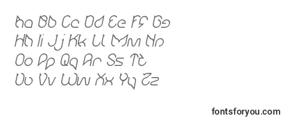 Überblick über die Schriftart Maruciel Italic