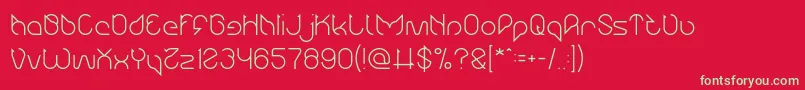 Maruciel Light Font – Green Fonts on Red Background