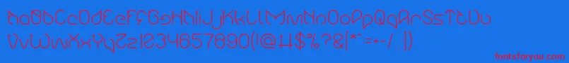 Maruciel Light Font – Red Fonts on Blue Background