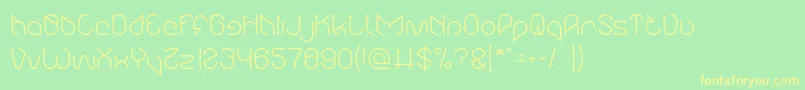 Maruciel Light Font – Yellow Fonts on Green Background