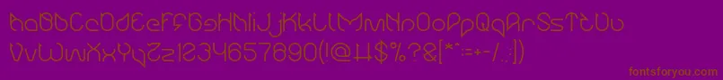 Maruciel Font – Brown Fonts on Purple Background