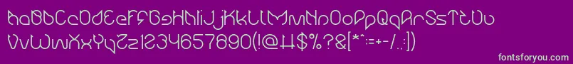Maruciel Font – Green Fonts on Purple Background