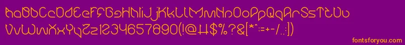 Maruciel Font – Orange Fonts on Purple Background