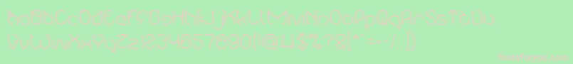 Maruciel Font – Pink Fonts on Green Background