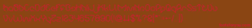 Maruciel Font – Red Fonts on Brown Background