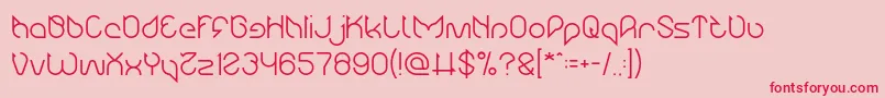 Maruciel Font – Red Fonts on Pink Background