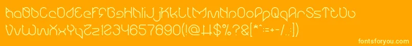 More about Maruciel Font Maruciel Font – Yellow Fonts on Orange Background