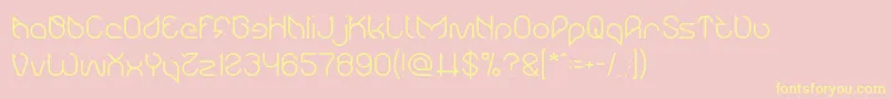 Maruciel Font – Yellow Fonts on Pink Background