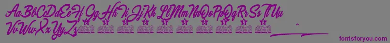 Marvelous Personal Use Font – Purple Fonts on Gray Background