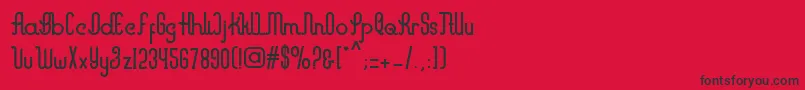 Marvelous Font – Black Fonts on Red Background