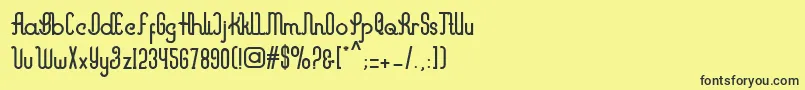 Marvelous Font – Black Fonts on Yellow Background