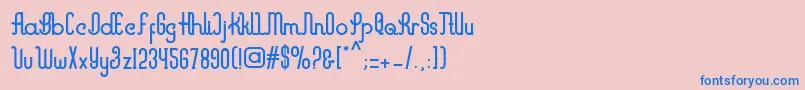 Police Marvelous – polices bleues sur fond rose