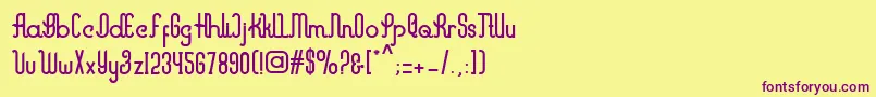 Marvelous Font – Purple Fonts on Yellow Background