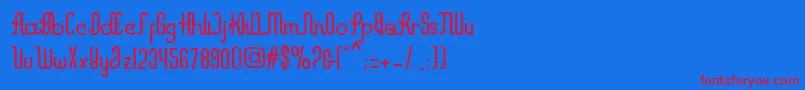 Marvelous Font – Red Fonts on Blue Background