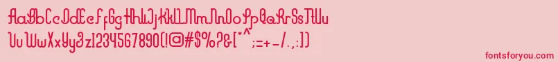 Marvelous Font – Red Fonts on Pink Background