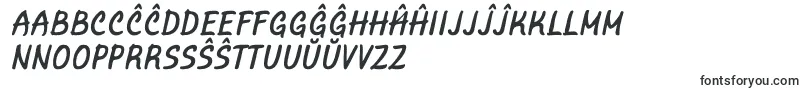 Czcionka MarvelousRex Italic – esperanto czcionki