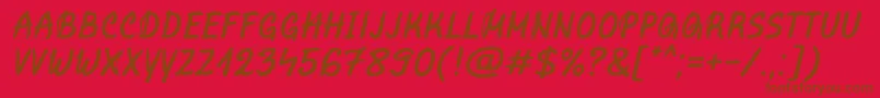 Подробнее о шрифте MarvelousRex Italic Шрифт MarvelousRex Italic – коричневые шрифты на красном фоне