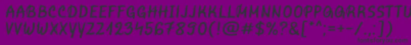 MarvelousRex Regular Font – Black Fonts on Purple Background