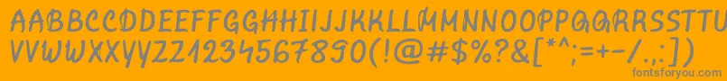 MarvelousRex Regular Font – Gray Fonts on Orange Background